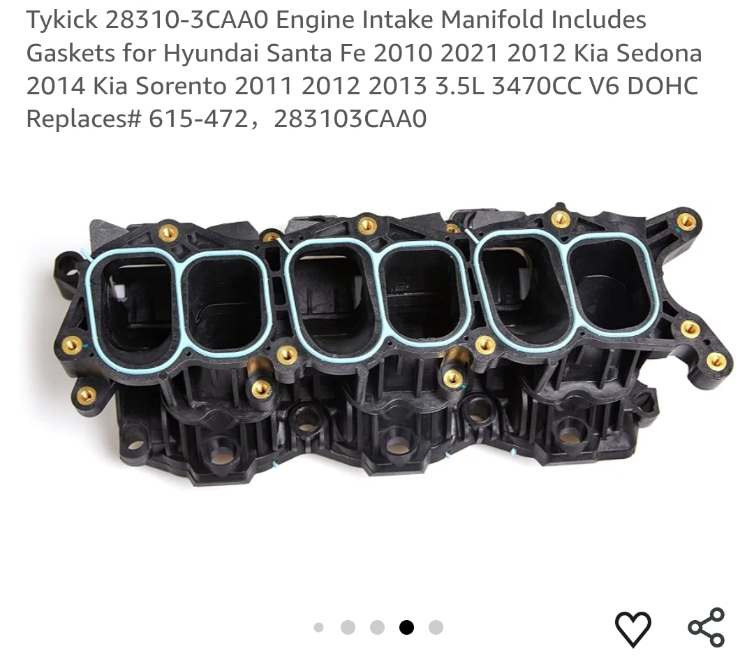 28310-3CAA0 Engine Intake Manifold Includes Gaskets for Hyundai & Kia - Image 9