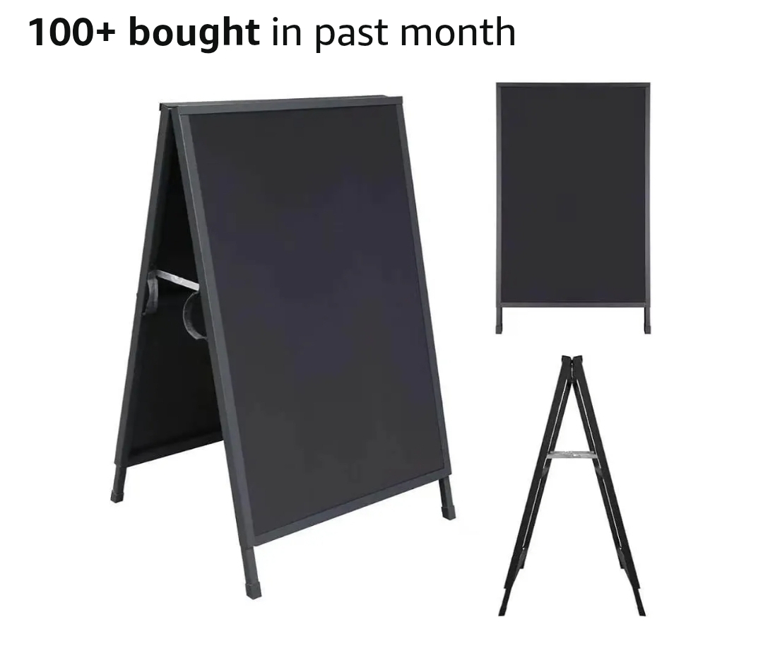 Heavy Duty Slide-in Folding Sandwich Board A-Frame Sidewalk Sign 24x36 Inch - Image 6