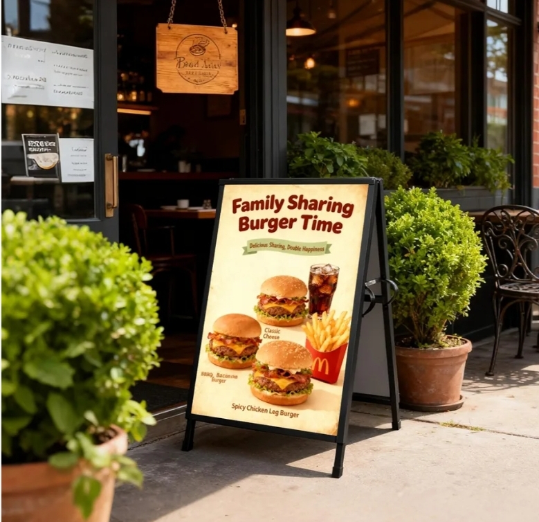 Heavy Duty Slide-in Folding Sandwich Board A-Frame Sidewalk Sign 24x36 Inch - Image 12