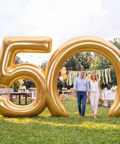 Inflatable Arch 50th Anniversary Gold