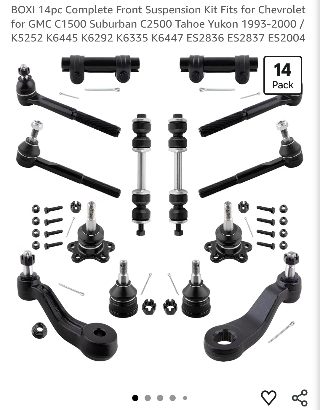 14pc Complete Front Suspension Kit Fits for Chevrolet for GMC