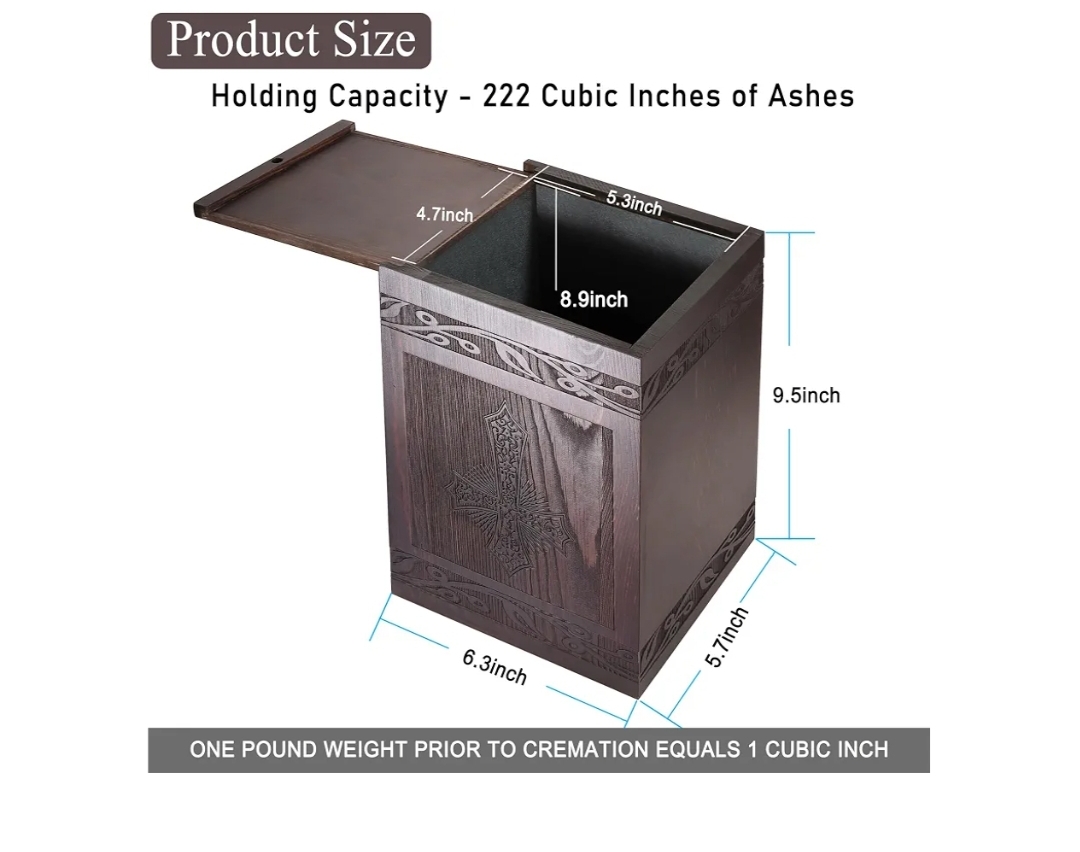 Cremation Urns for Human Ashes Male Female Large Up to 222 Lbs - Image 4