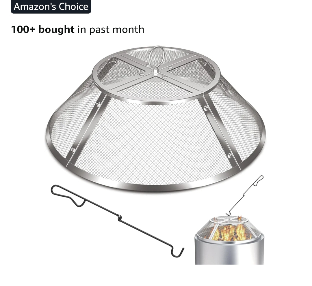 Fire Pit Spark Screen for Solo Stove Bonfire, 19.5 Inch