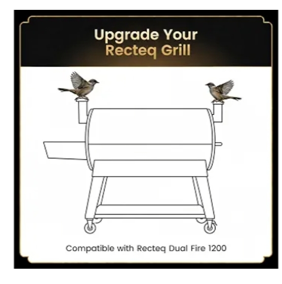Folding Front Shelf Compatible with Recteq DualFire 1200 Grill, Foldable Front Prep Table - Image 7