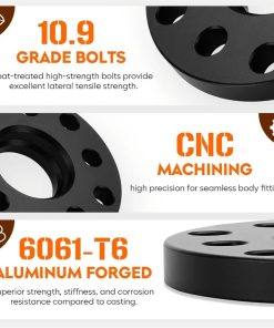 Alternative view of 12mm Hubcentric 5x112 Wheel Spacers Thread 14x1.5 Hub Bore 66.6mm