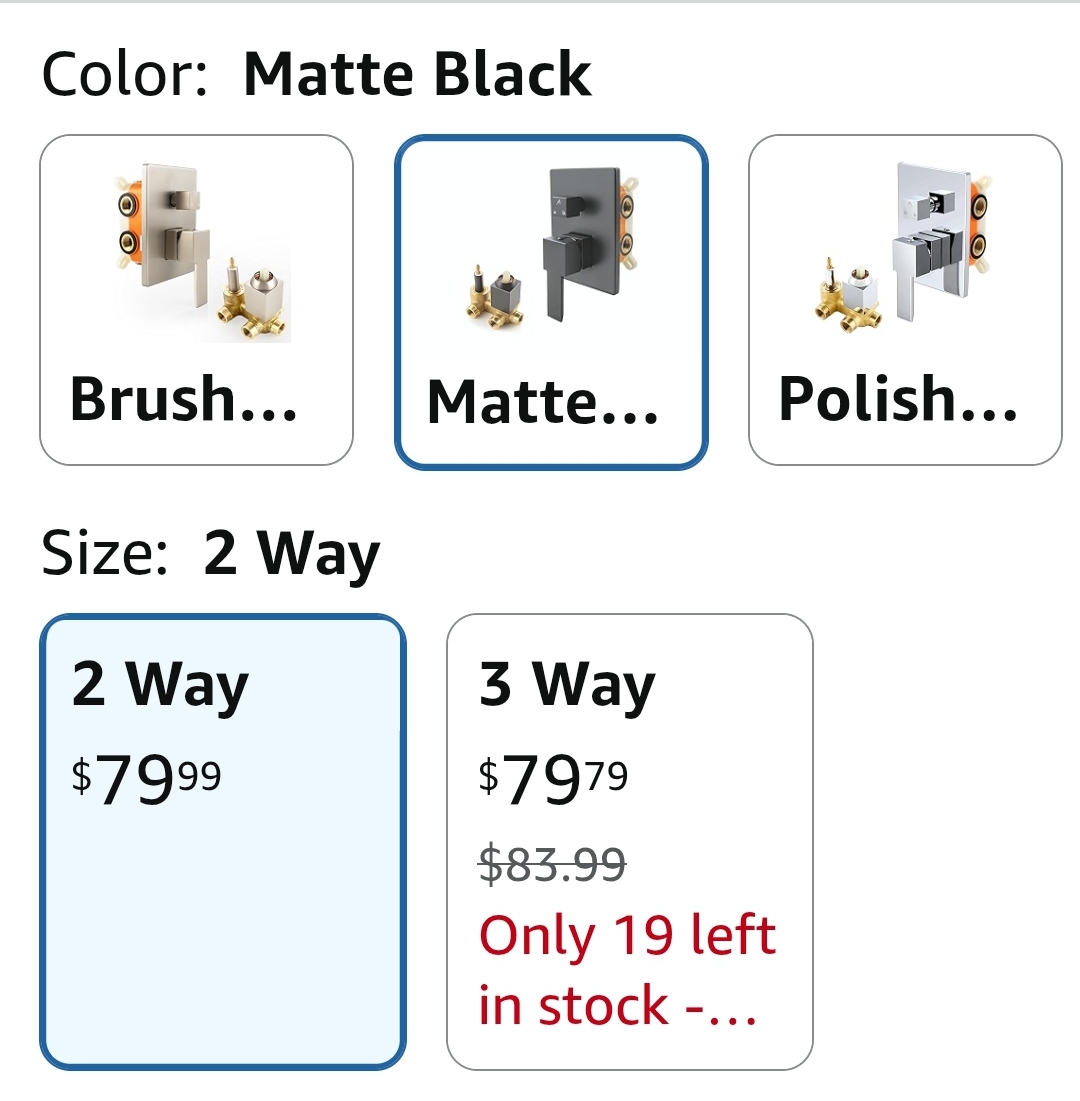 Shower Valve Matte Black Dual Function Shower Valve Replacement Wall Mount Single-Handle - Image 13