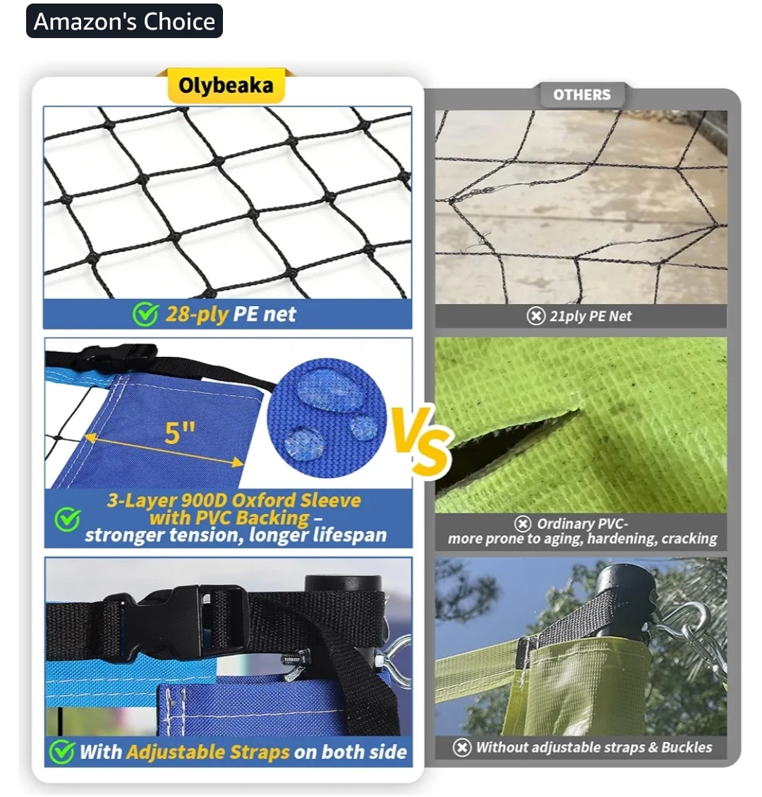 32FT Portable Outdoor Volleyball Net Set for Backyard, Beach - Image 7