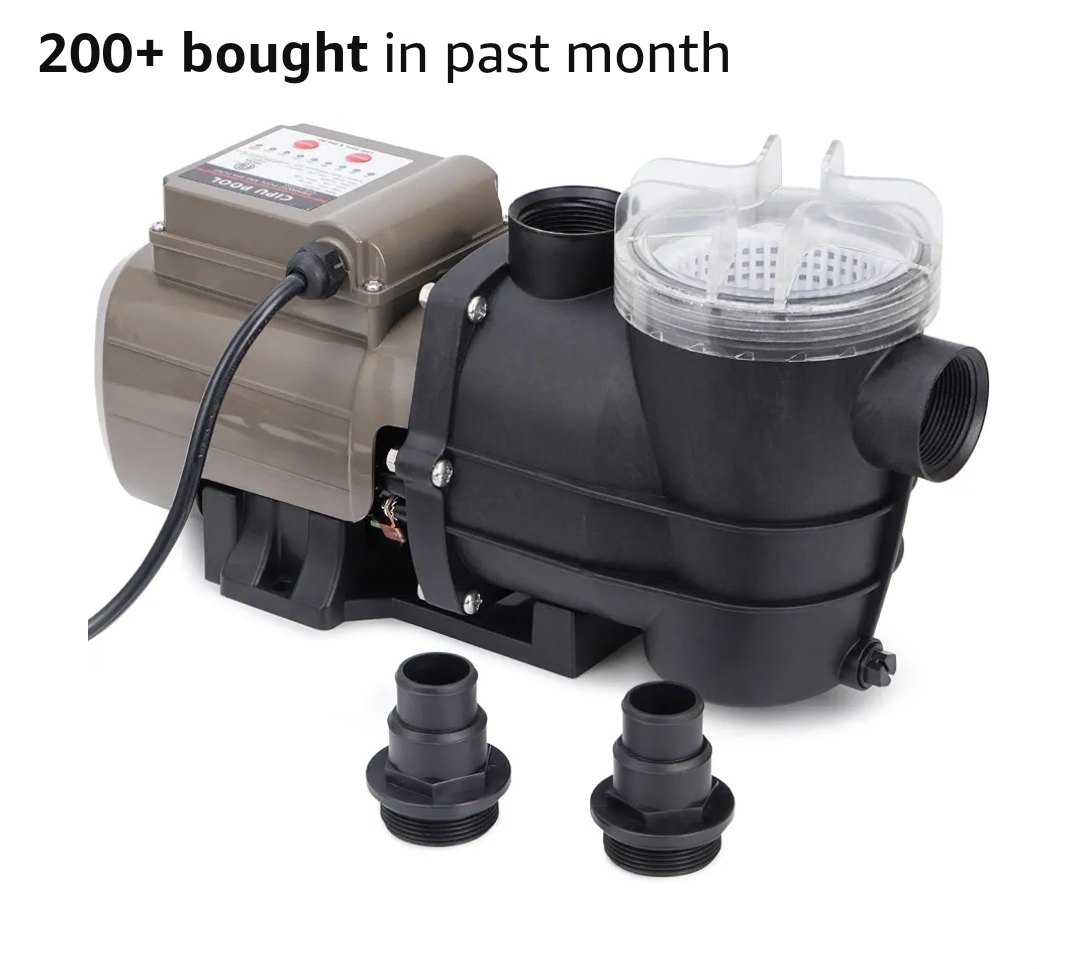 Pool Pump with Timer 2700GPH 115V Powerful Self Priming Above Ground Swimming Pool Pump 0.35HP