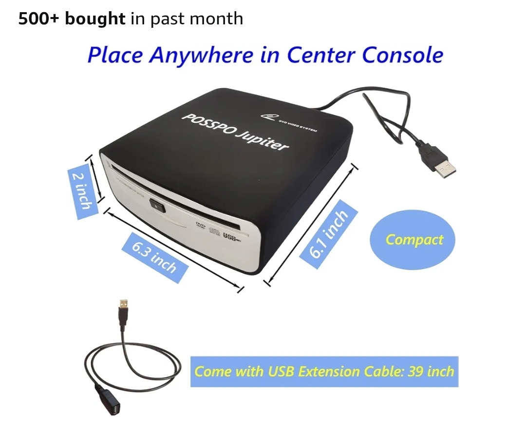 Jupiter USB CD Player for Car Auto Portable, DVD for PC, Support AUX - Image 8