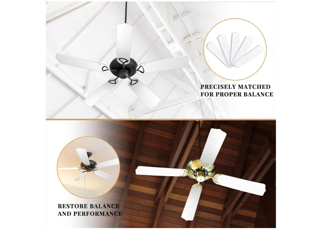 Lineshading 10Pack 16 1/2" Replacement Fan Blade for 42" Ceiling Fan, White - Image 8