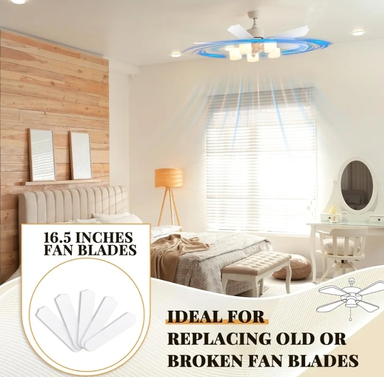 Lineshading 10Pack 16 1/2" Replacement Fan Blade for 42" Ceiling Fan, White - Image 9