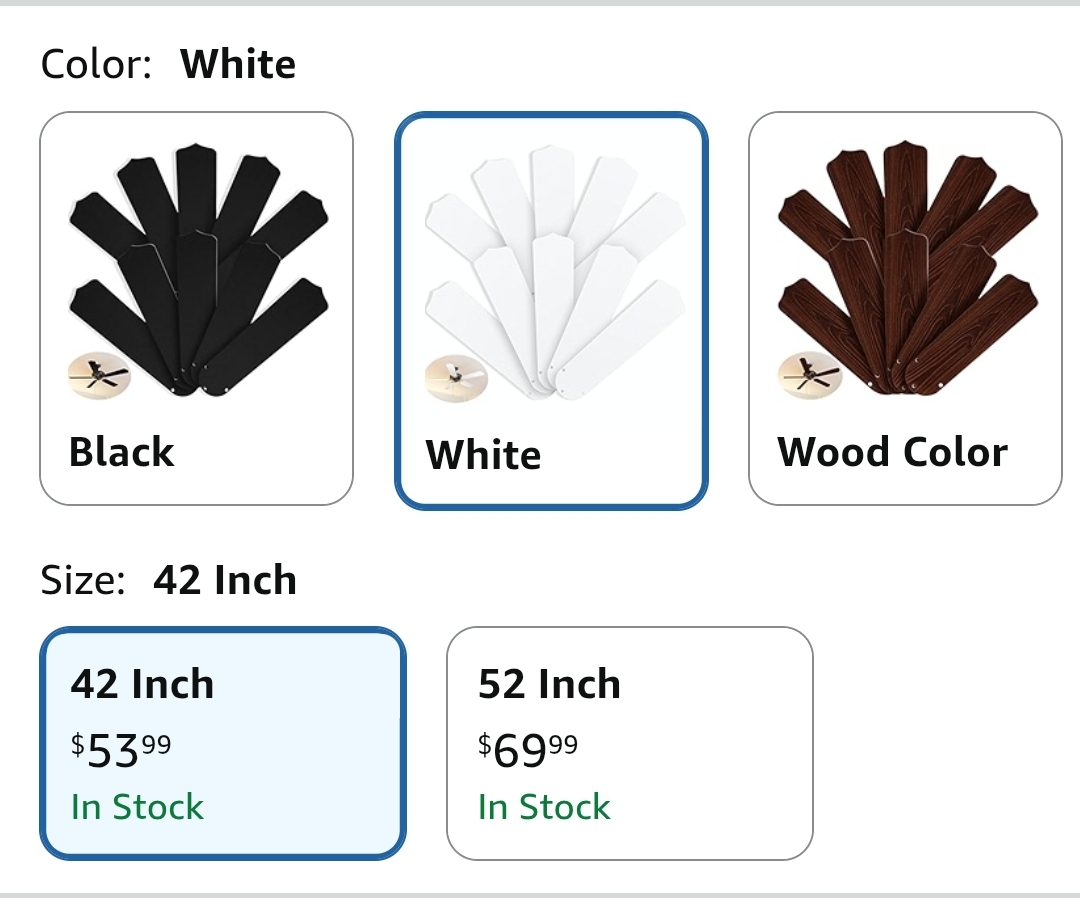 Lineshading 10Pack 16 1/2" Replacement Fan Blade for 42" Ceiling Fan, White - Image 11