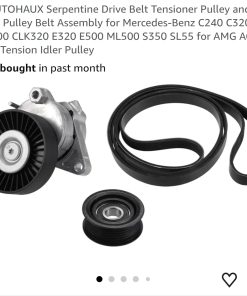 Serpentine Drive Belt Tensioner Pulley and Idler Pulley Belt Assembly for Mercedes-Benz