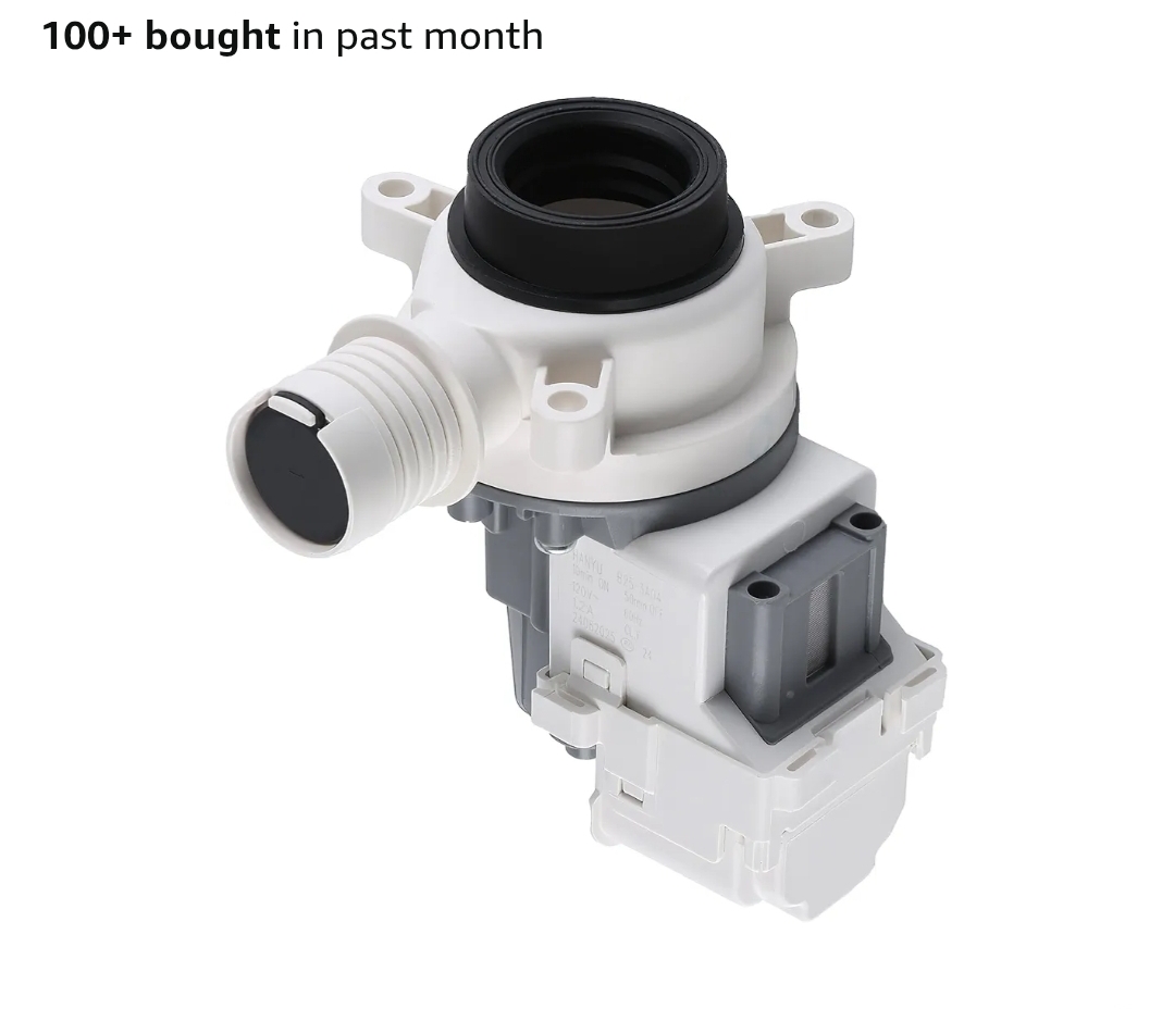 W11399437 W11259498 Washer Drain Pump Assembly Compatible with Whirlpool Maytag Kenmore Crosley