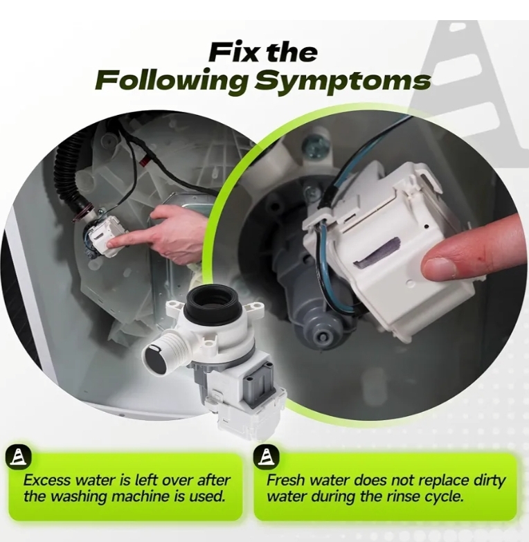W11399437 W11259498 Washer Drain Pump Assembly Compatible with Whirlpool Maytag Kenmore Crosley - Image 10