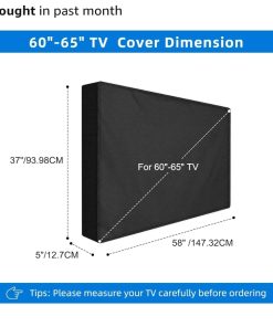 Alternative view of Outdoor TV Cover 60 to 65 inch Weatherproof, 600D Waterproof Full Protection TV Outdoor Covers