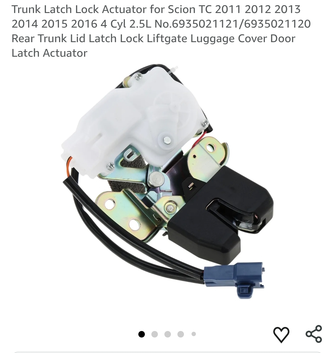 Trunk Latch Lock Actuator for Scion