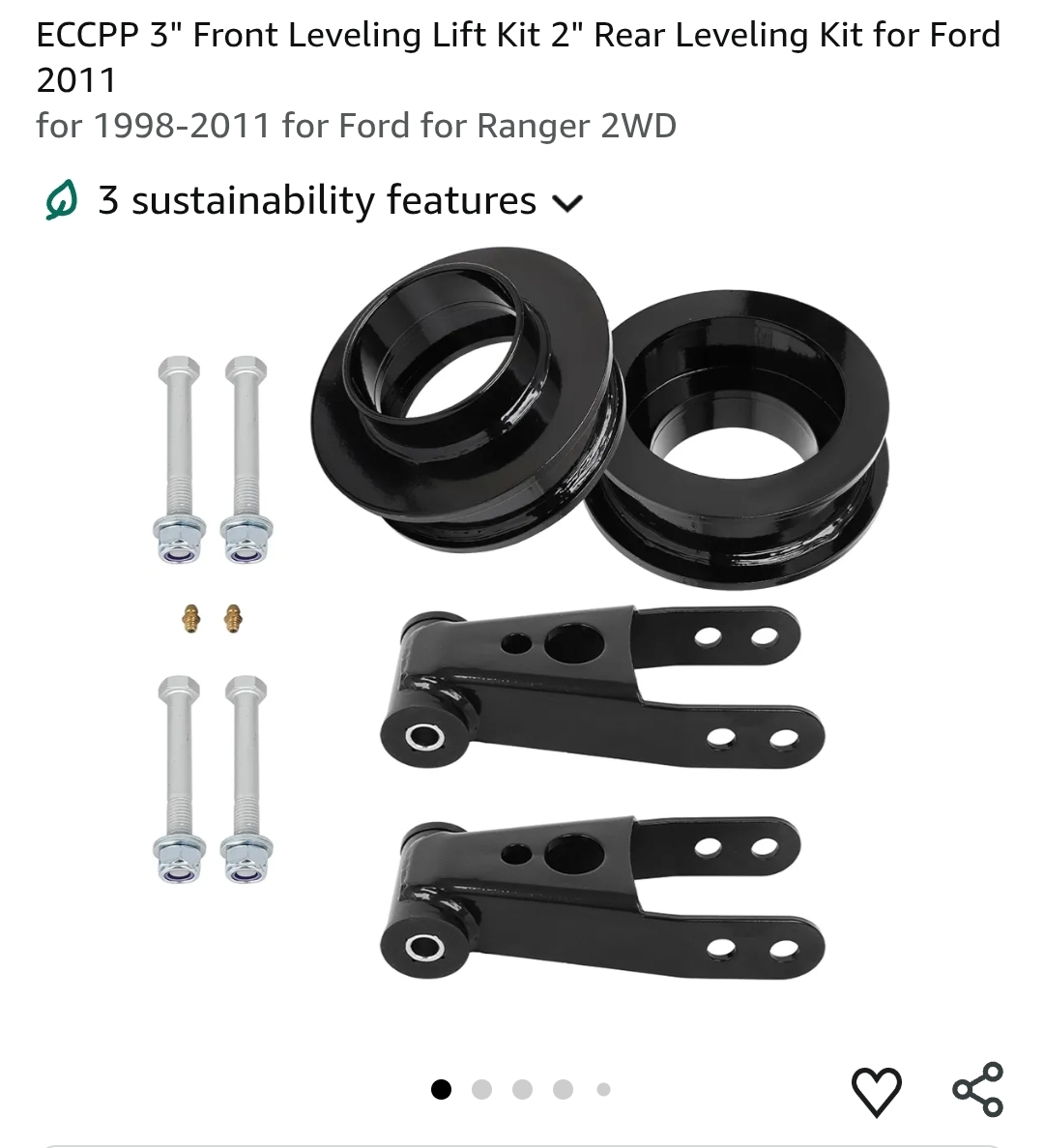 3" Front Leveling Lift Kit 2" Rear Leveling Kit for Ford - Image 4