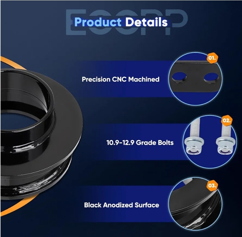 3" Front Leveling Lift Kit 2" Rear Leveling Kit for Ford - Image 10