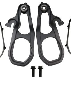 Heavy Daty Front Car Tow Hooks Left & Right with Hardware Black Replacement