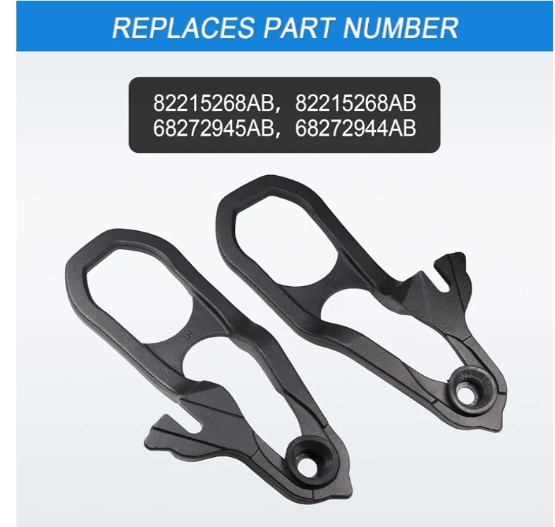 Heavy Daty Front Car Tow Hooks Left & Right with Hardware Black Replacement - Image 6