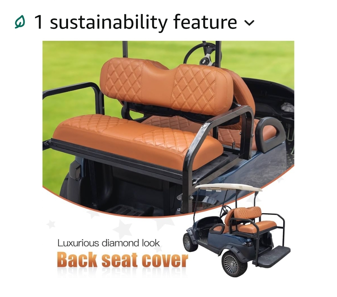 NOKINS Golf Cart Seat Covers Fits Aftermarket Standard Rear Seat Cushion - Image 5