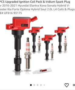 4 PCS Upgraded Ignition Coil Pack & Iridium Spark Plug
