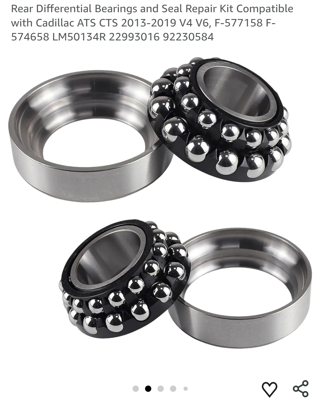 Rear Differential Bearings and Seal Repair Kit - Image 6