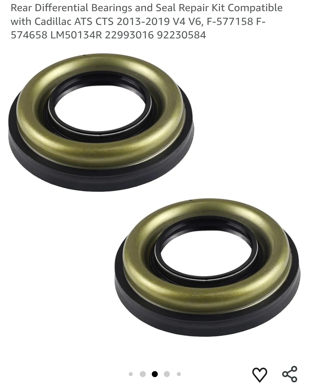 Rear Differential Bearings and Seal Repair Kit - Image 8