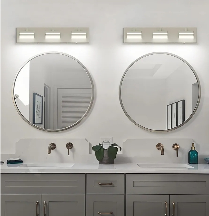 Brushed Nickel Vanity Lights for Bathroom Light Fixtures (3-Light, 19.69-Inch) - Image 8