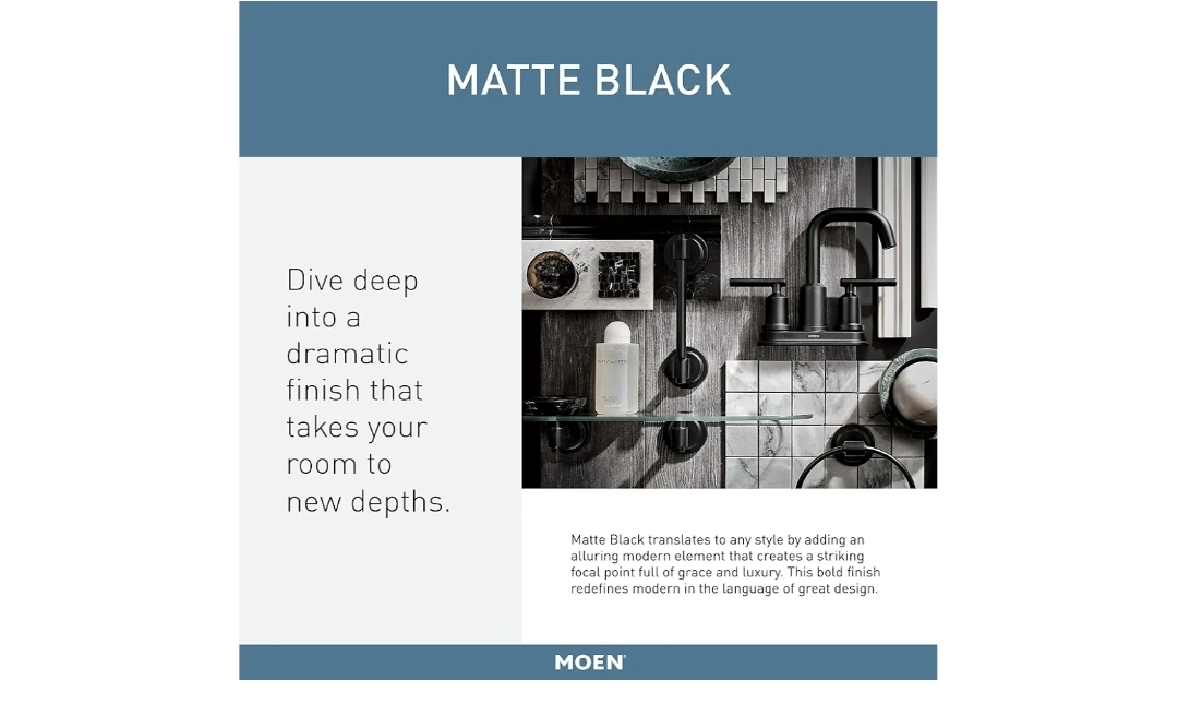 Moen T2473EPBL Genta Posi-Temp Pressure Balancing Eco-Performance Modern Tub and Shower Trim, Matte Black - Image 4