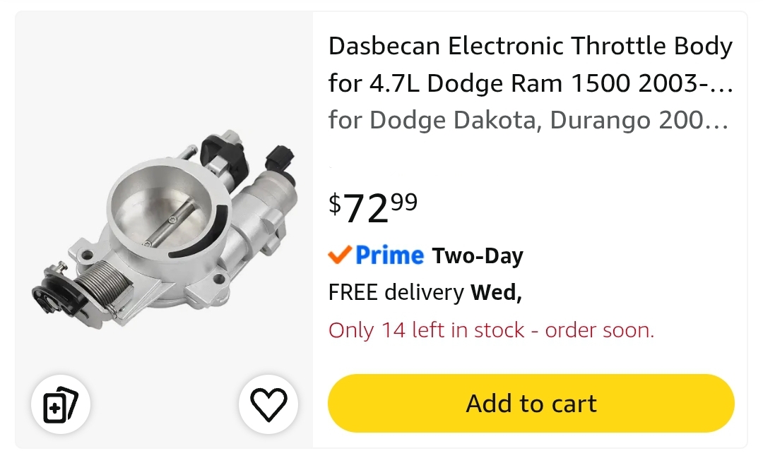 Electronic Throttle Body for 4.7L Dodge Ram 1500 2003-2007 - Image 2