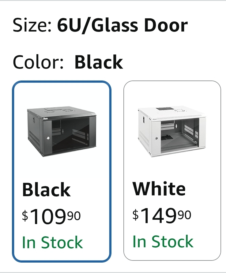 6U Wall Mount Server Cabinet IT Network Rack Enclosure Lockable Door and Side Panels Black - Image 2
