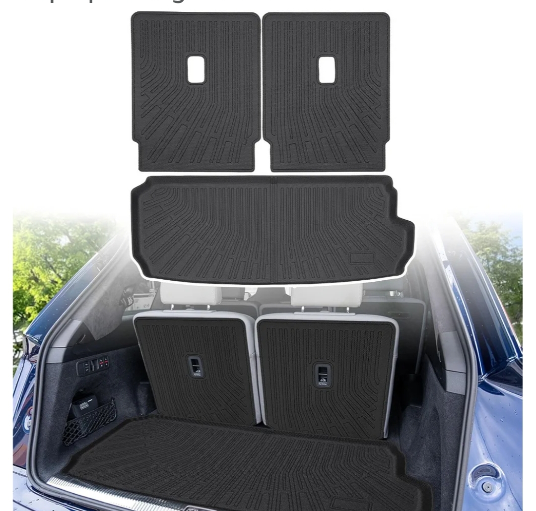 3pk Cargo Liners Backrest Mat for Audi Q7/SQ7 Accessories 2017-2026