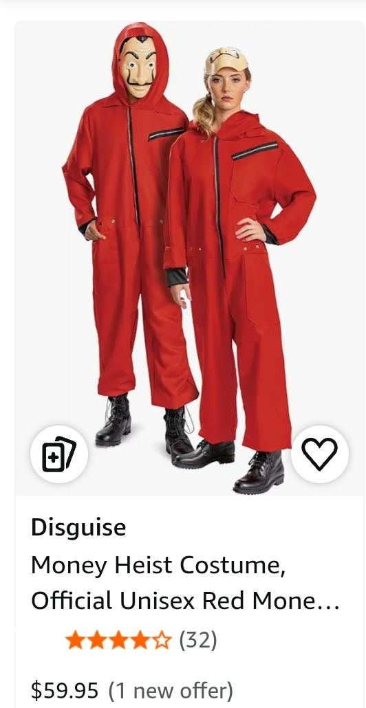 Money Heist Costume, Official Unisex Red Money Heist Jumpsuit for Adults, XL - Image 10