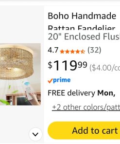 Alternative view of Boho Caged Ceiling Fan with Light 20", Handmade Hidden Enclosed
