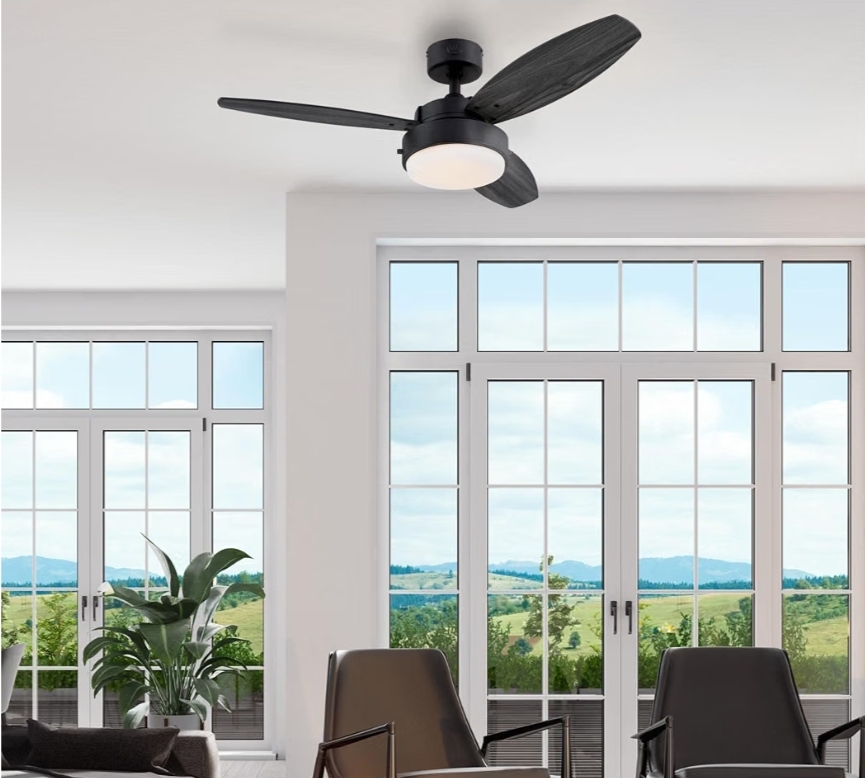 42 Inch, Matte Black Finish, Opal Frosted Glass - Image 6