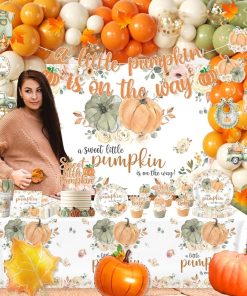 Alternative view of Little Pumpkin Baby Shower Decoration