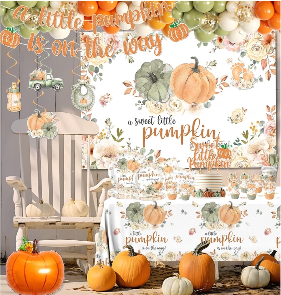 Little Pumpkin Baby Shower Decoration - Image 3