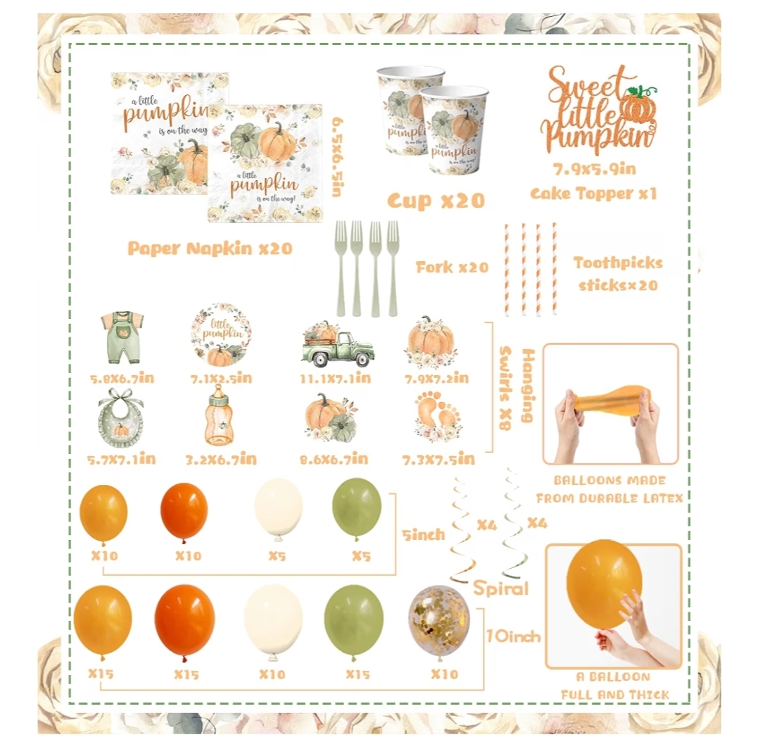 Little Pumpkin Baby Shower Decoration - Image 6