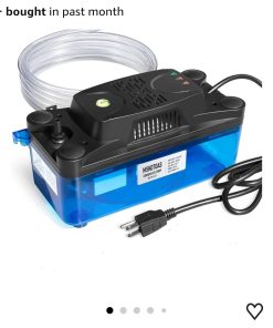 1/30 HP 132 GPH 20 FT Lift Transparent Condensate Pump for HVAC with 20 FT Tubing