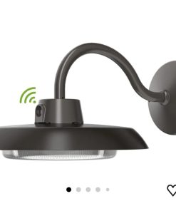 35W LED Gooseneck Barn Light 8 Inch Outdoor Farmhouse Wall Light with Dusk to 4