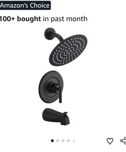 Replacement for Moen Shower Faucet Trim Kit, 8" High Pressure Rain Showerhead, Shower Handle & Tub Spout