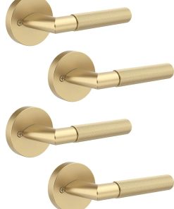 4 Pack Brushed Gold Dummy Interior Door Handle