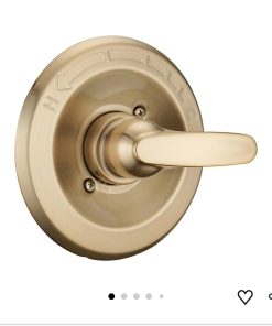 Shower Trim Kit Replacement for 13/14 Series, Shower Cover Plate with Handle fit Champagne Gold, Shower Cover Plate with Handle (Valve& Catridge Not Inclued)