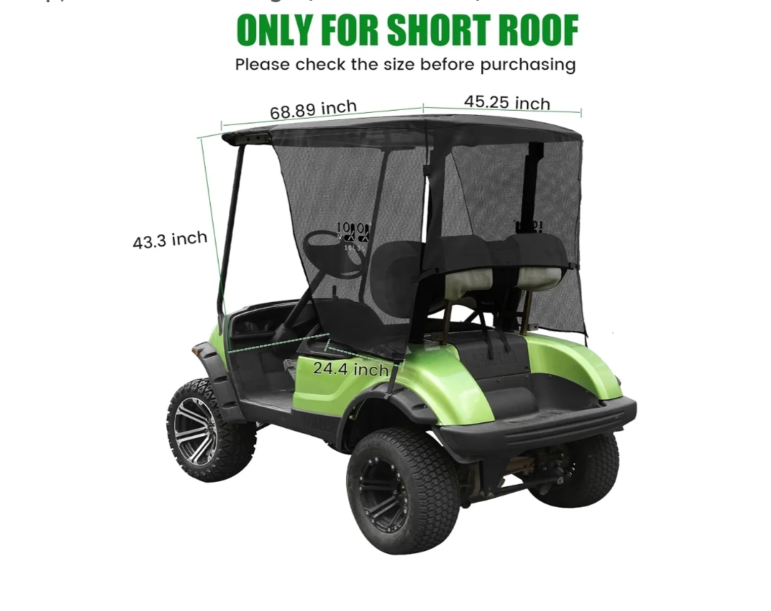 Golf Cart Sun Shade Cover for Yamaha G29 Drive 2, 2-Passenger - Image 7