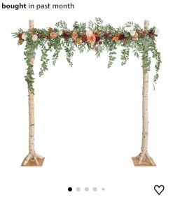 Ling's Moment 6.5FT Wedding Arch Flower Garland, Fall Orange