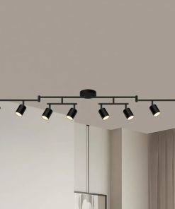 8 Light Track Lighting Fixtures Ceiling, Matte Black Kichen Track Lighting Fixtures
