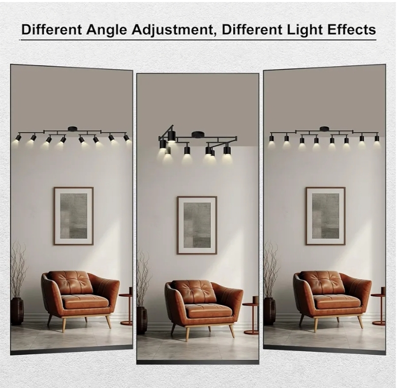 8 Light Track Lighting Fixtures Ceiling, Matte Black Kichen Track Lighting Fixtures - Image 10