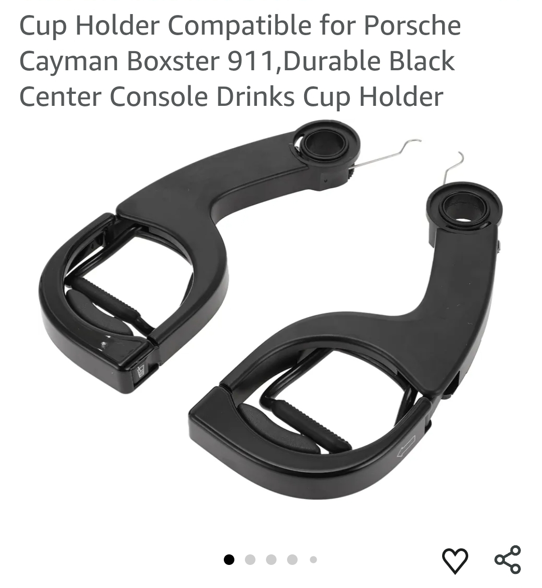 Cup Holder Compatible for Porsche Cayman Boxster 911,Durable Black Center Console Drinks Cup Holder
